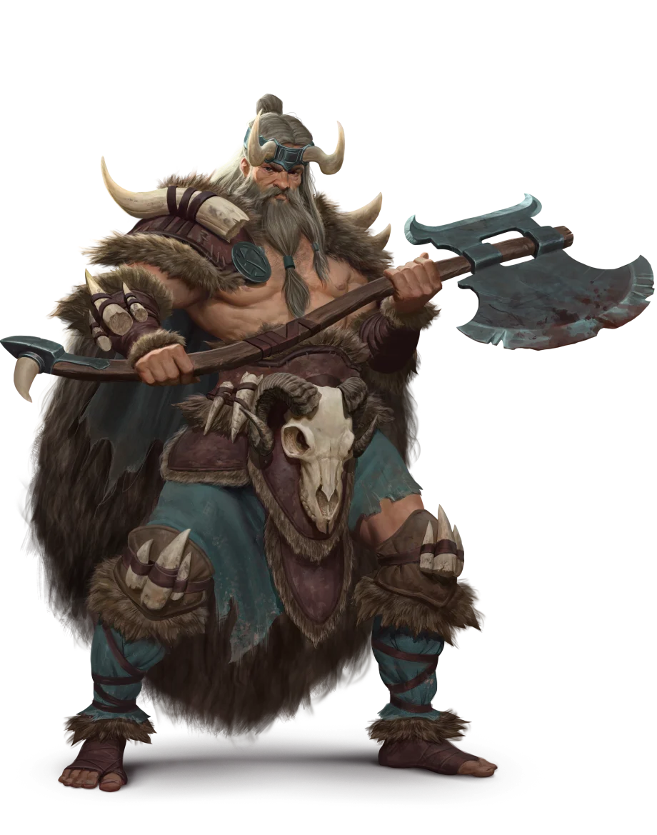 A battle-ready fantasy barbarian