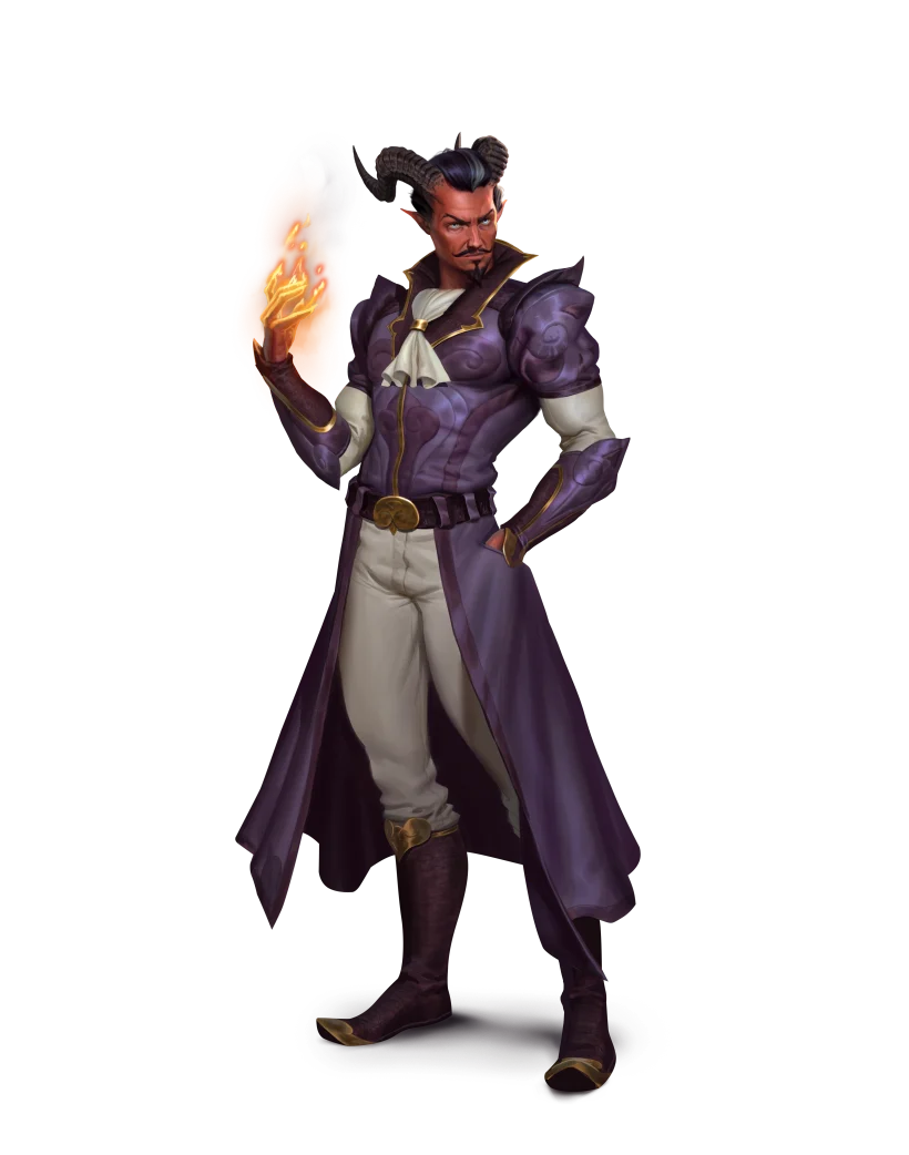 A fantasy sorcerer conjuring fire