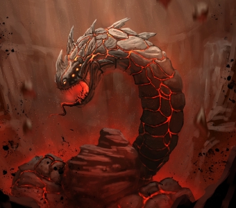 Magmascale Serpent fantasy artwork