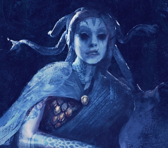 Shardveil Gorgon fantasy artwork