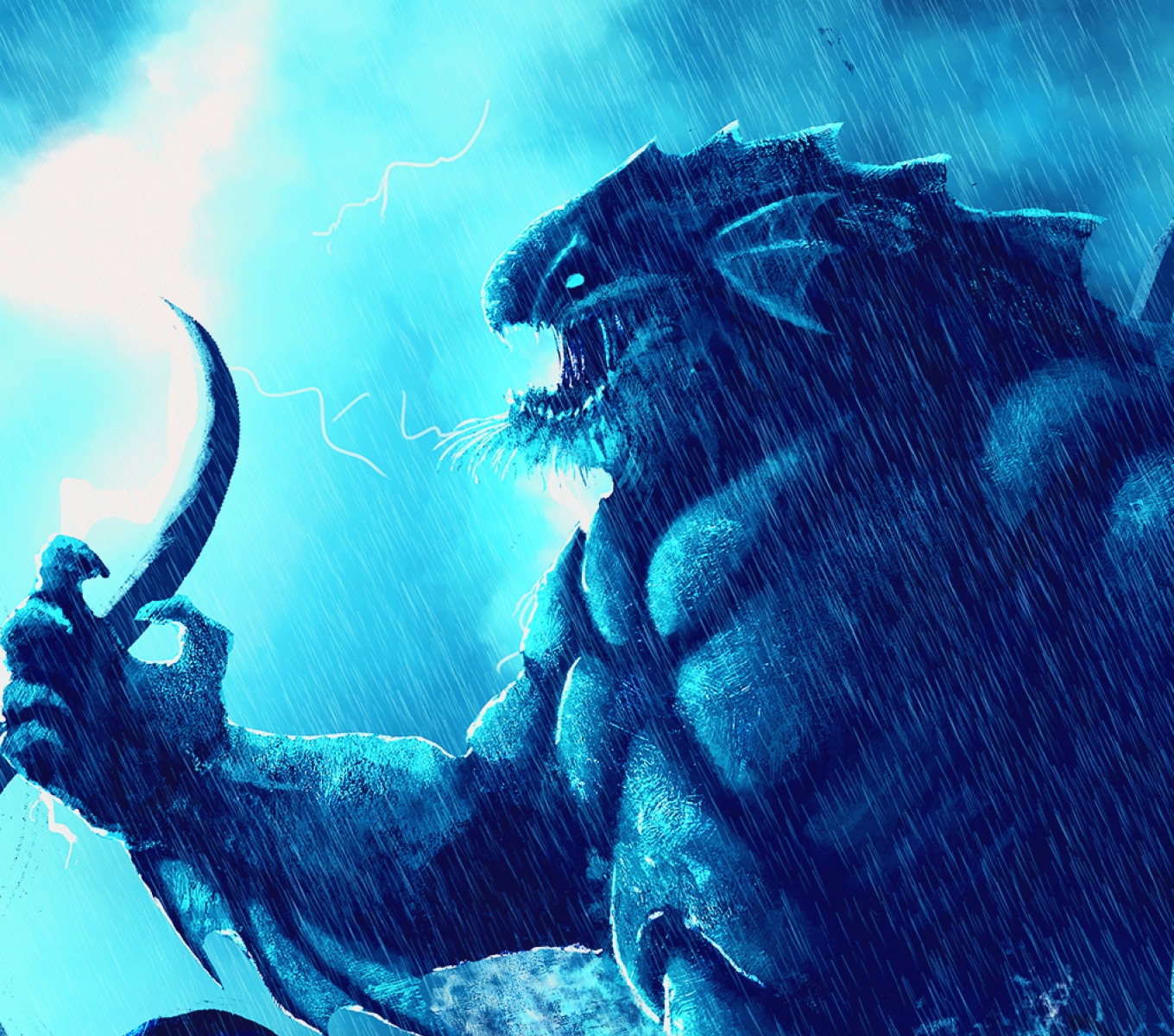 Tempest Leviathan original fantasy artwork