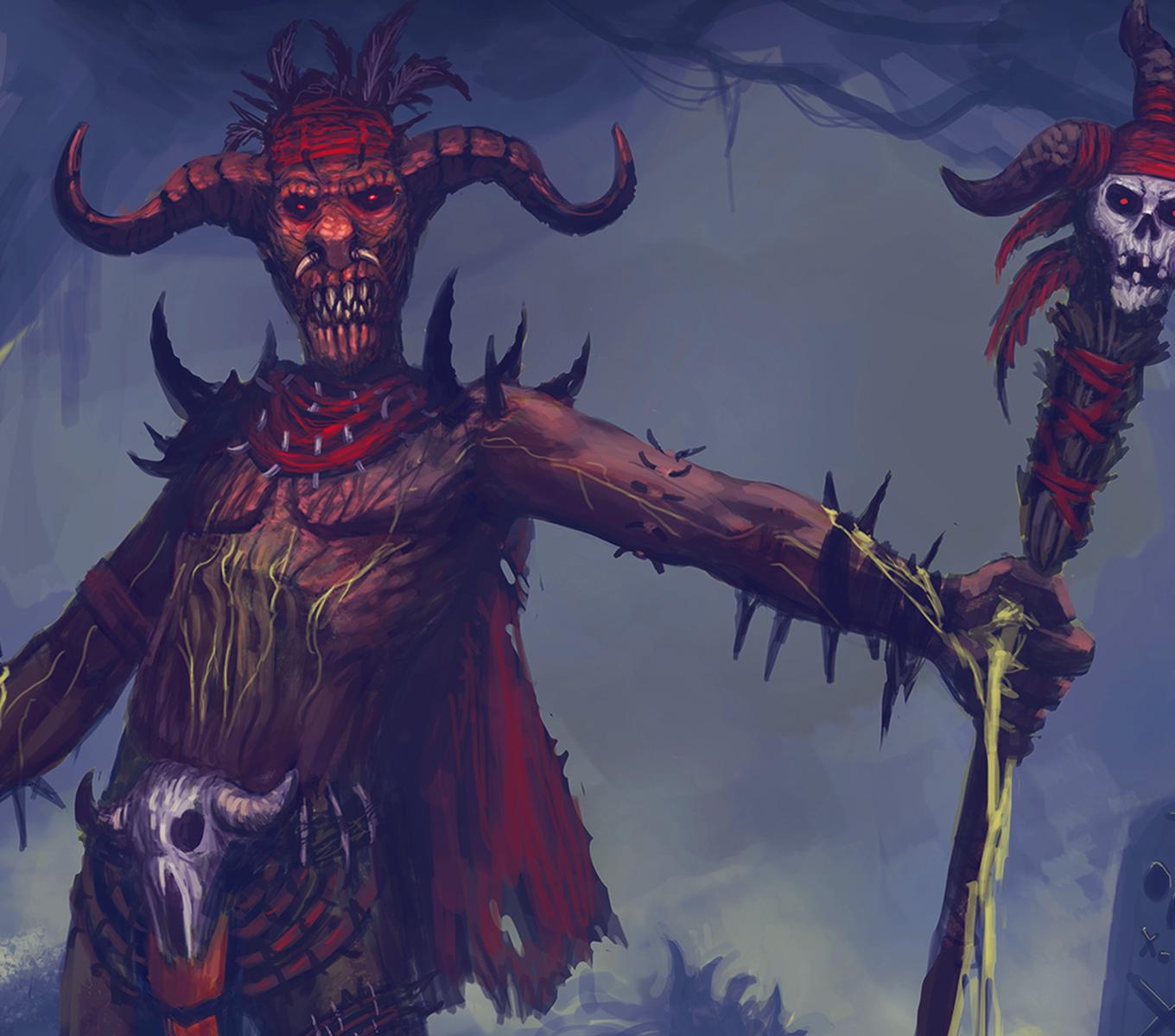 Marrowpact Shaman original fantasy artwork