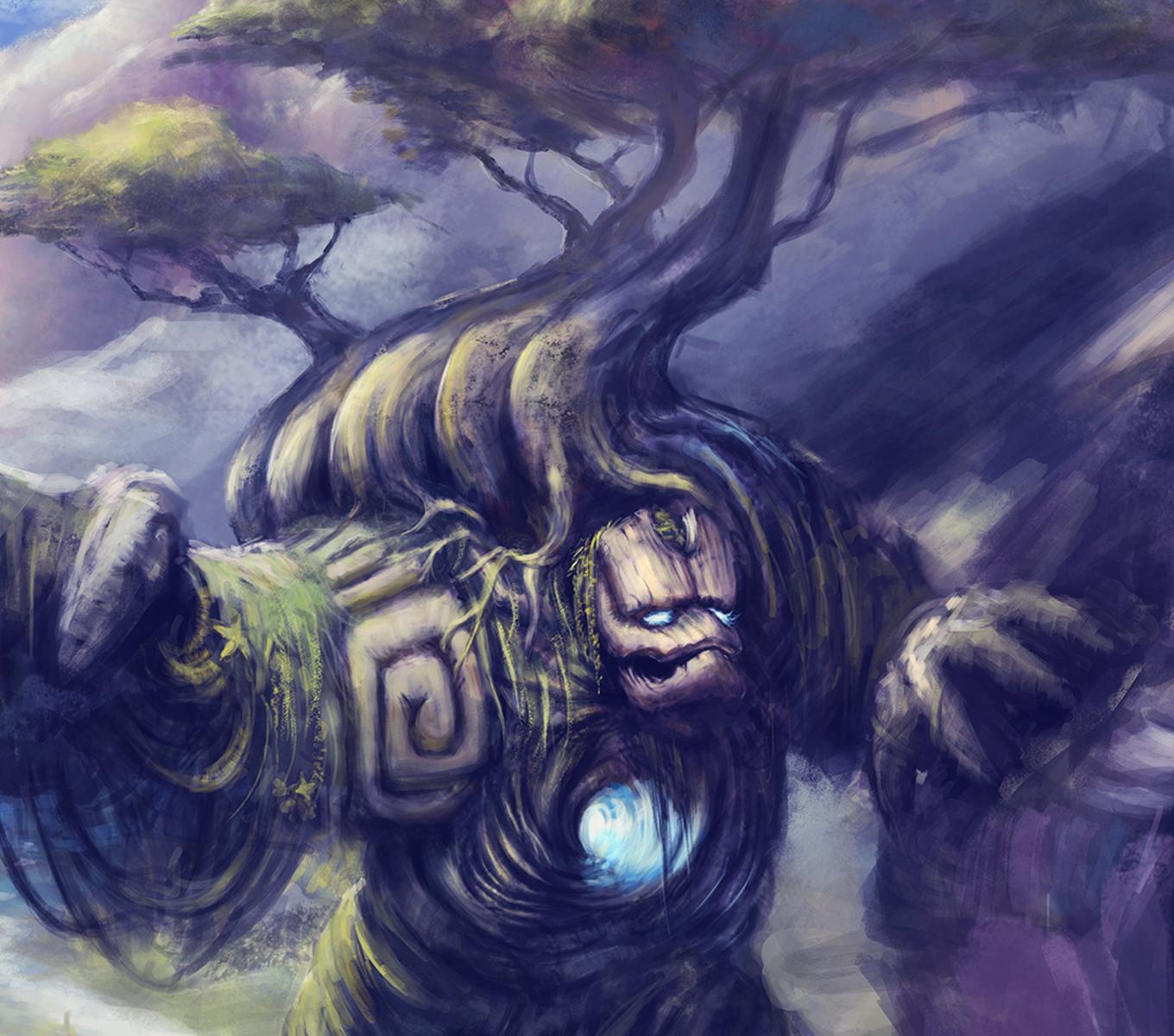Rootspire Colossus original fantasy artwork