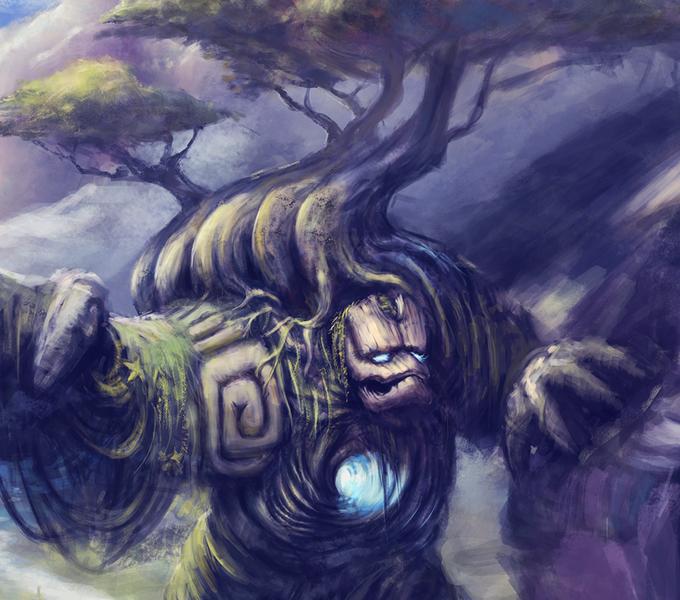 Rootspire Colossus fantasy artwork