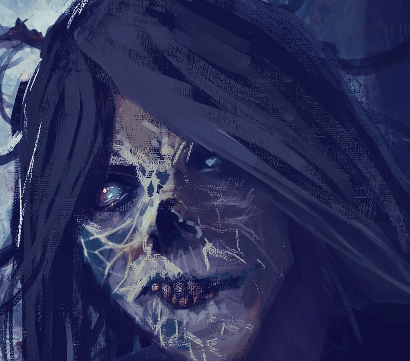Hollowveil Seer original fantasy artwork