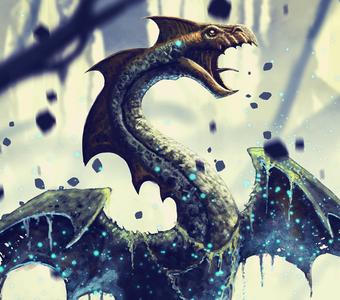 Mirebrood Wyrm fantasy artwork