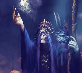 Grimcrown Caller original fantasy artwork